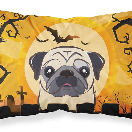 Caroline's Treasures BB1820PILLOWCASE Funda de almohada estándar de tela con pug cervatillo de Halloween, grande, multicolor