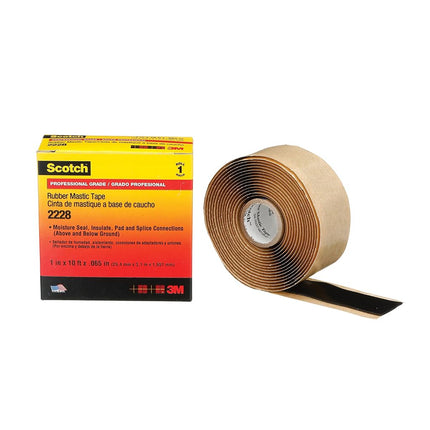 Scotch Rubber Mastic Electrical Tape, 1-Inch by 10