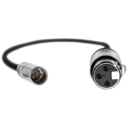 KONDOR BLUE | 16" Mini XLR to XLR Cable for BMPCC 6K Pro/C70 Camera | Nylon Braided, & Ultra-Durable with Reinforced Connectors | Black