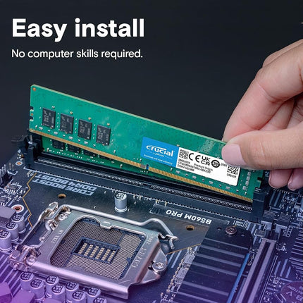 Crucial DDR4 RAM 8GB 2400MHz CL17, Memoria para computadora de escritorio - CT8G4DFS824A