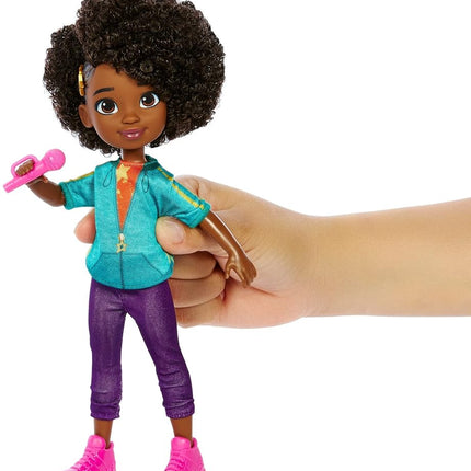 Mattel Karma’s World Doll with Microphone Accessory, Karma Grant 8.7-inch doll, HHC95