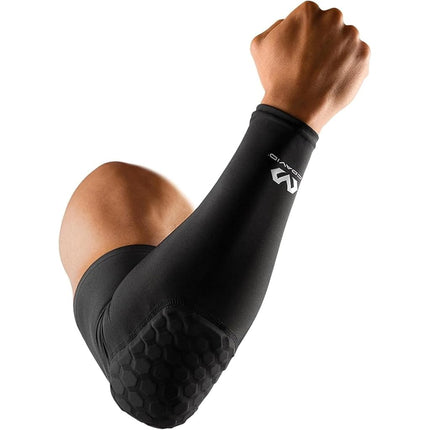 McDavid 6500 Hex Sleeve Compression Arm/Elbow Sleeve for Protection and Support — Ideal for Rugby, Basketball, Volleyball, Football Goalkeeping, and More (One Sleeve)