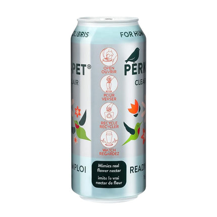 Perky-Pet 522 Ready-to-Use Clear Hummingbird Nectar in Recyclable Aluminum Can - 4 Cans, 16 oz Each - 64 Total Ounces