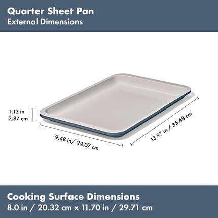 OXO Good Grips Non-Stick Pro Ceramic Coated Metal Bakeware Quarter Sheet Pan, Storm Blue, 24 x 35cm