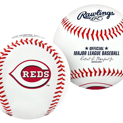 Rawlings MLB Cincinnati Reds Team Logo Baseball, Official, White