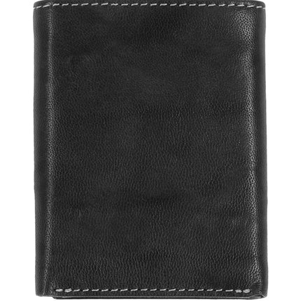 Steve Madden mens Leather Rfid Extra Capacity Attached Flip Pocket Wallet, Black (Antique), One Size UK