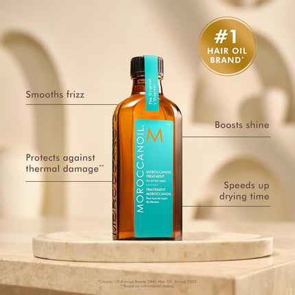 Moroccanoil treatment for all hair types, glass bottle 100ml.