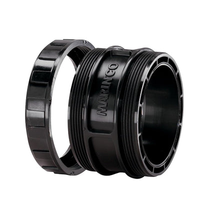 Marinco 110R Sealing Collar with Threaded Ring for 20 and 30 Amp Systems, Black