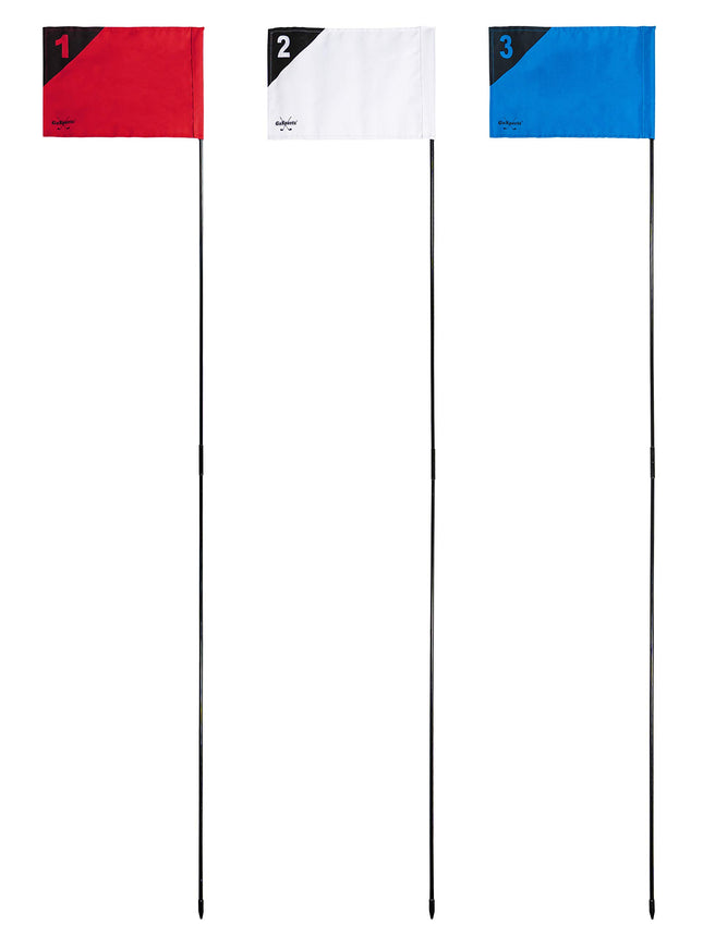 GoSports Golf Flags 3 Pack Great for Practice and 