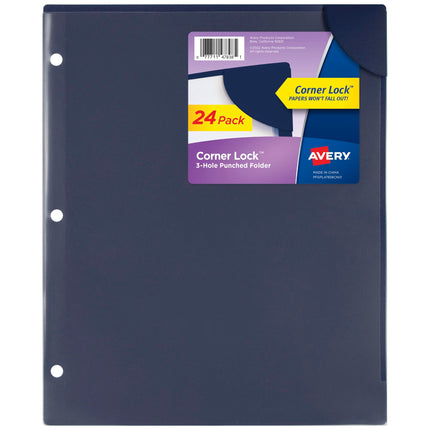Avery Corner Lock Binder Pockets for 3 Ring Binder