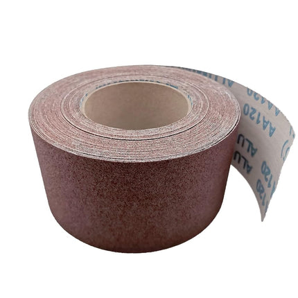 120 Grit Sandpaper Roll, 3 Inch x 49 Feet Emery Cloth Roll Aluminum Oxide Abrasive Paper Roll Continuous Sandpaper for Metalworking, Woodworker, Furniture Repair, Sanding Automotive Plumbing
