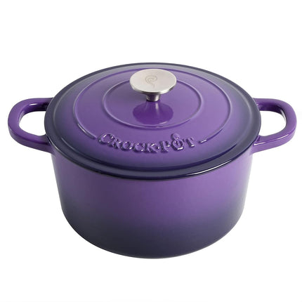 Olla redonda de hierro fundido esmaltado Crock-Pot Artisan, 4.7 litros, morado lavanda
