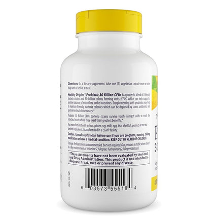 Healthy Origins Probiotic 30 Billion CFU's Shelf Stable, 150 Veggie Caps