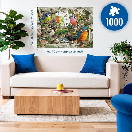 Ravensburger Our Feathered Friends 1000 Piece Jigsaw Puzzle for Adults, Garden Birds Design, Ages 12 Years and Up