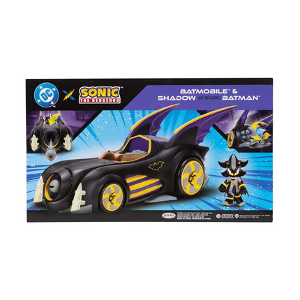 DC x Sonic Shadow as Batman with Feature Batmobile 6cm Action Figure Set