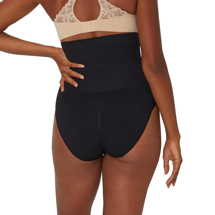 Maidenform womens Seamless High Waist Brief Shapewear, Soft & Lightweight Firm Control Shaping Brief, Black, XL