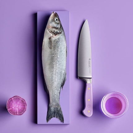 Wüsthof Classic Colour Purple Yam Chef’s Knife 20 cm – Precision-Forged German Steel Kitchen Knife, Full Tang with Triple-Riveted Handle, Razor-Sharp PEtec Edge, Stylish Design for Everyday Cooking