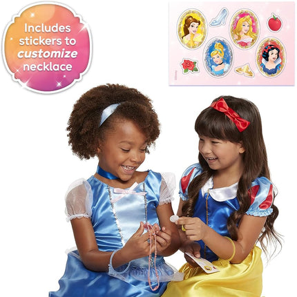 Disney Princess Dress Up Trunk, 21 Piece Amazon Exclusive Trunk Includes Aurora, Belle, Cinderella and Snow White Outfits, Accessories and Stickers, Ideal For Ages 3+