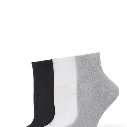 HUE Women's Air Sport 3 Pair Pack Mini Crew Socks,