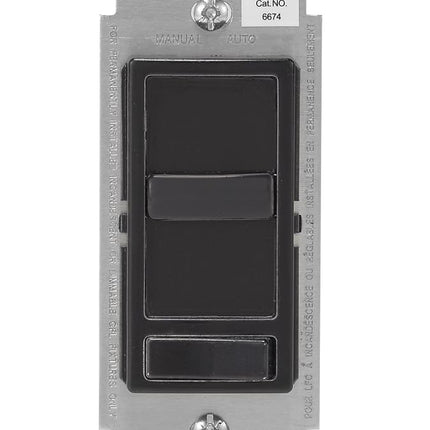 Leviton 6674-P0E SureSlide Universal 150W LED & CFL/600W Incandescent Dimmer, 12-Pack, Black