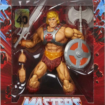 Masters of the Universe MOTU Masterverse He-Man Action Figure, 40th Anniversary Figure with Accessories, Character Toy Collectible