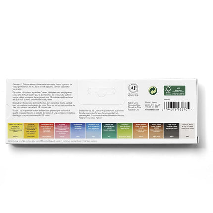 Winsor & Newton Cotman Water Colour Paints - 1/2 Napf, Bluebox, 8 Farben