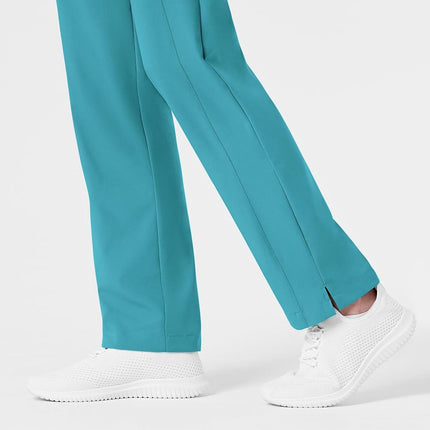 WonderWink Tall Size Women's Flat Front Cargo Pant, Teal Blue, X-Small Petite