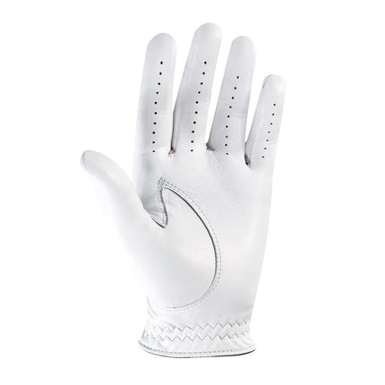 Footjoy Men's StaSof Golf Glove, White, Cadet Small, Worn on Left Hand