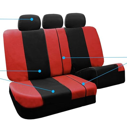 Full Set of Road Master Car Seat Covers, Red