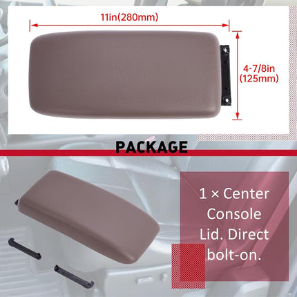 Cierre de tapa de consola central HECASA compatible con Toyota Tacoma 4Runner 1995-2000, repuesto para 5890535040E0, puerta de reposabrazos de plástico