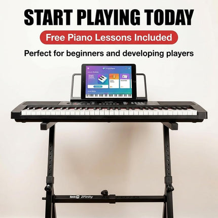RockJam RJZZ363 Z-Frame Keyboard Stand for Digital Pianos