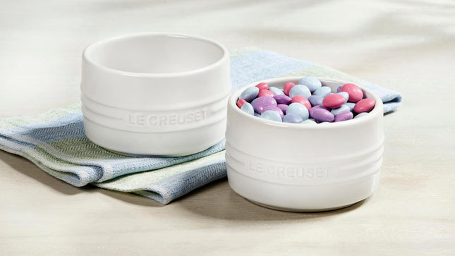 Le Creuset Ramequin Droit Rond en Grès, 200 ml, Oyster
