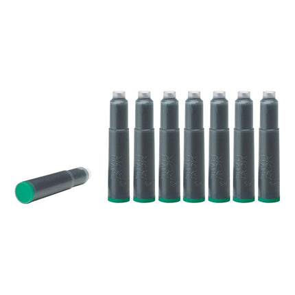 Montblanc Ink Cartridges Irish Green 106274 – Short International Standard Fountain Pen Refills in Dark Green – 8 Pen Cartridges