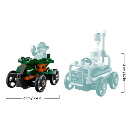 LEGO City Airplane vs. Hospital Bed Race Car Pack Toy - Soapbox Car Toys for 5+ Year Old Boys & Girls - Fun Gifts for Birthdays & Holidays - Building Set Includes 2 Minifigures - 60459
