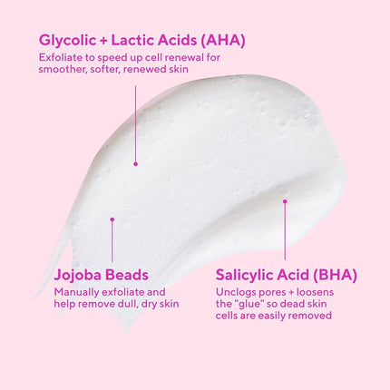 Murad AHA/BHA Exfoliating Cleanser 148 mL - Triple Action Exfoliating Face Wash with Salicylic, Glycolic & Lactic Acids and Jojoba Beads for Smooth, Radiant Skin