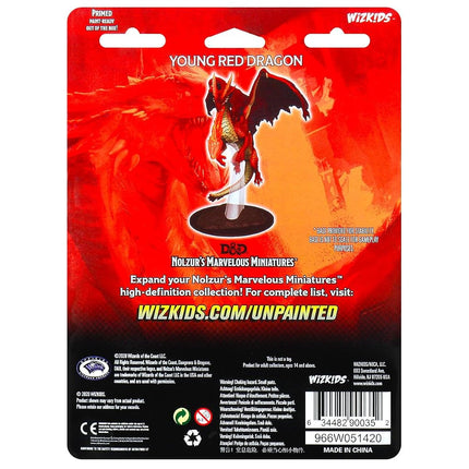WizKids D and D Nolzurs Marvelous Young Red Dragon Unpainted Miniatures