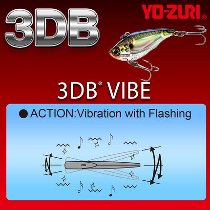 Yo-Zuri 3DB Vibe Sinking Lure, Prism Gold Black, 2-1/2-Inch