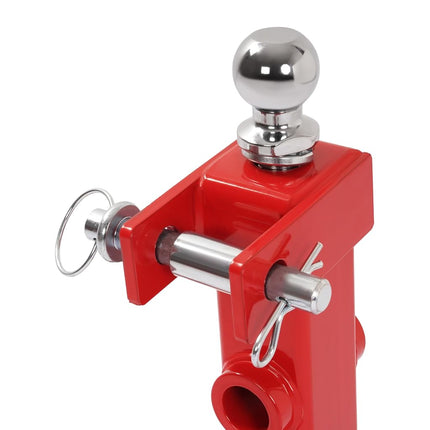ALMULOO Attelage 3 points pour tracteurs de catégorie 1, capacité de 1360 kg avec attelage de remorque de 5 cm, boule d'attelage de 4,76 cm, rotules d'attelage, rouge