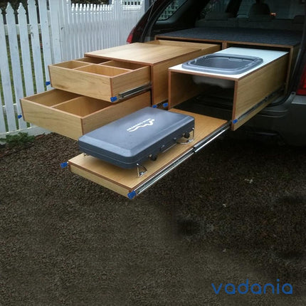 VADANIA 550mm Heavy Duty Drawer Runners with Lock #D51, 1 Pair