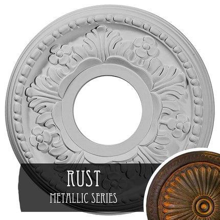 Ekena Millwork CM11HERUS 11 OD X 3 5/8" ID X 7/8" P Helene Ceiling Medallion Fits Canopies up to 5 1/4", Rust