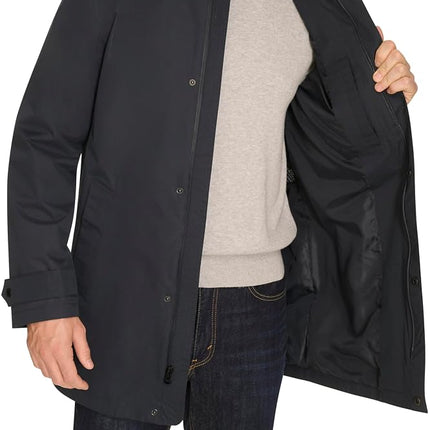 Veste de pluie à manches courtes Cole Haan pour homme, Marine, XL