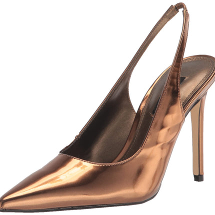 Nine West Women's Feather Pump, Bronze, 5.5
