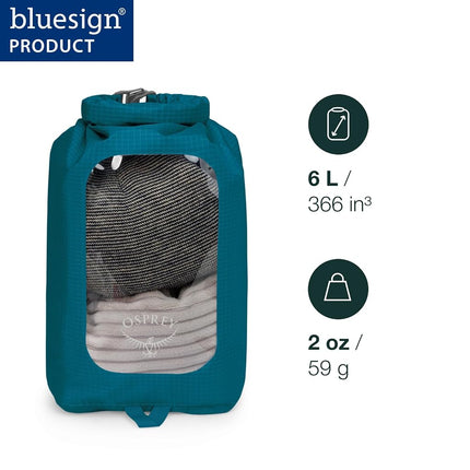 Osprey Dry Sack 6 with Window Waterfront Blue O/S