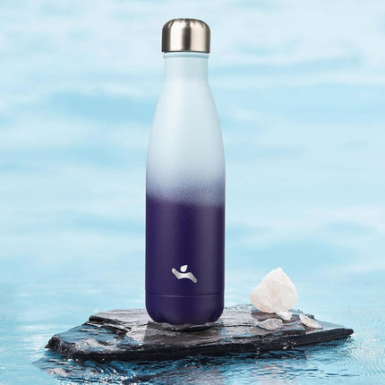 Konokyo Insulated Water Bottles,17oz Double Wall Stainless Steel Vacumm Metal Flask for Sports Travel,Ocean Dream