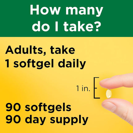 Nature Made Vitamin D-3, 5000IU, 90 Softgels