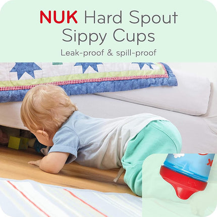 NUK First Essentials Hard Spout Sippy Cup, 10 Ounce, 4 Pack (Assorted-Aquatics)