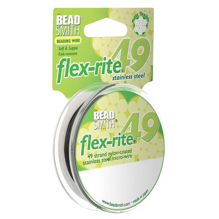 The Beadsmith Flex-Rite Beading Wire, Nylon-Coated