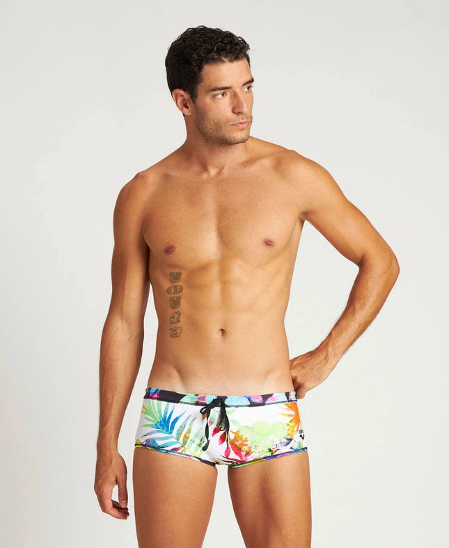Arena Men's Print Reversible Low Waist Short, Tropical Days, 22