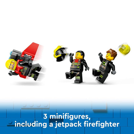 LEGO City Fire Rescue Plane Toy for 6 Plus Year Old Boys, Girls and Kids Who Love Imaginative Play, Airplane Emergency Vehicle Playset Includes 3 Minifigures, Birthday Gift Idea 60413