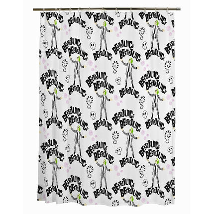 Franco Collectibles Rideau de douche en microfibre Beetlejuice Halloween, 177,8 x 182,9 cm, (produit sous licence officielle)